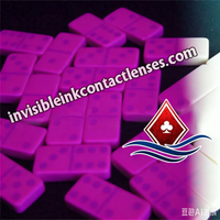 Dominoes Marked with Invisible Ink for Infrared Contact Lenses