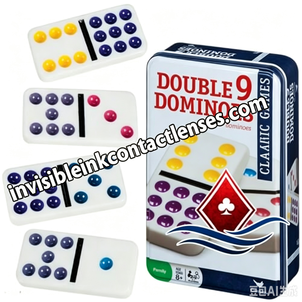 Dominoes Marked with Invisible Ink for Infrared Contact Lenses